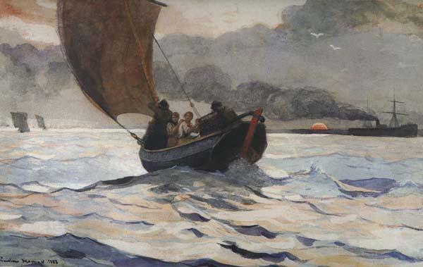 Winslow Homer Returning Fishing Boarts (mk44) China oil painting art